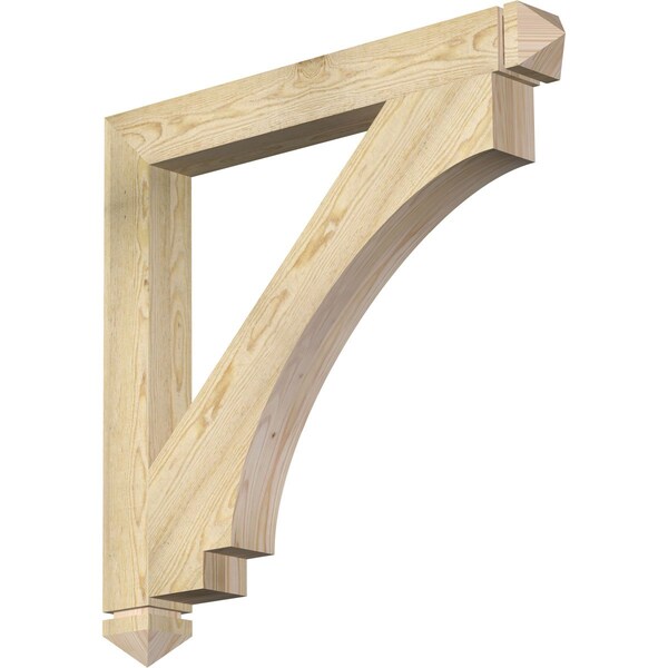 Ekena Millwork Imperial Arts & Crafts Rough Sawn Bracket, Douglas Fir, 4"W x 36"D x 36"H BKT04X36X36IMP03RDF - main